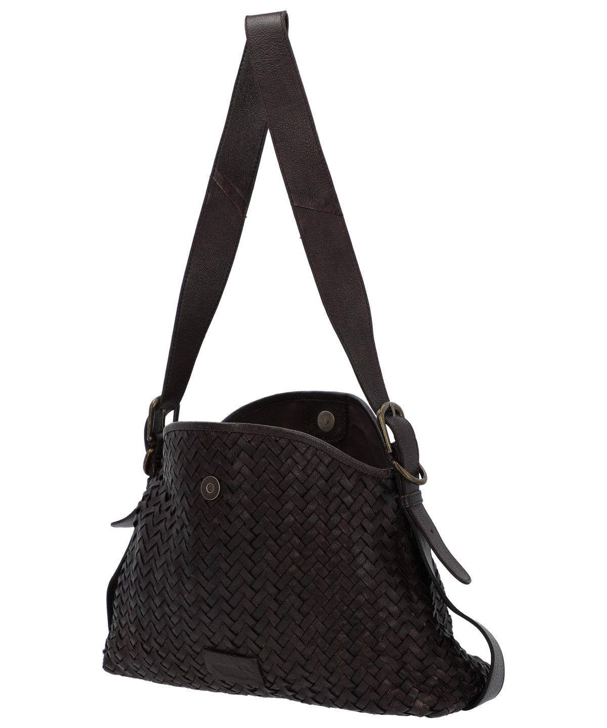 Cartera Cuero Mujer Ws Braided Bag Café Rockford