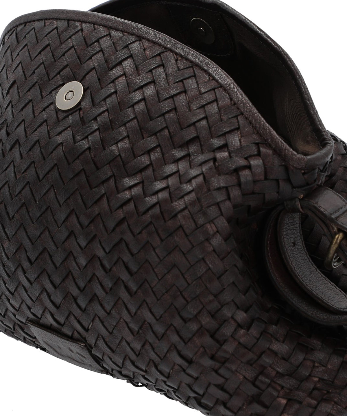 Cartera Cuero Mujer Ws Braided Bag Café Rockford