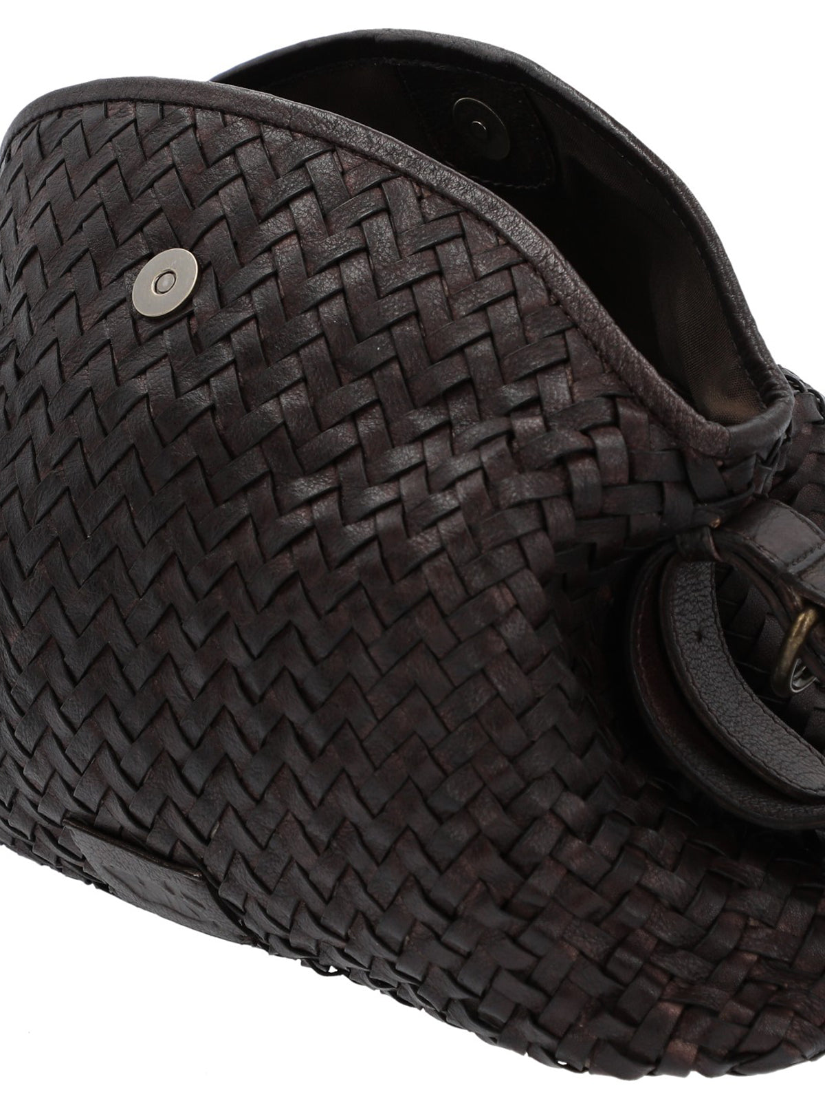Cartera Cuero Mujer Ws Braided Bag Café Rockford