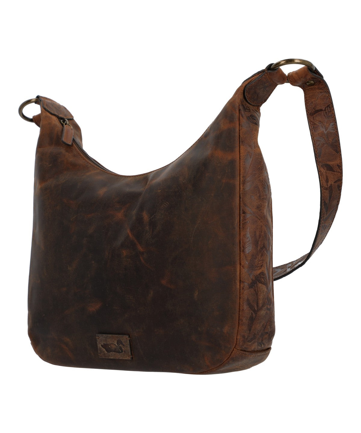 Cartera Cuero Mujer Oh Flowry Hobo Café Rockford