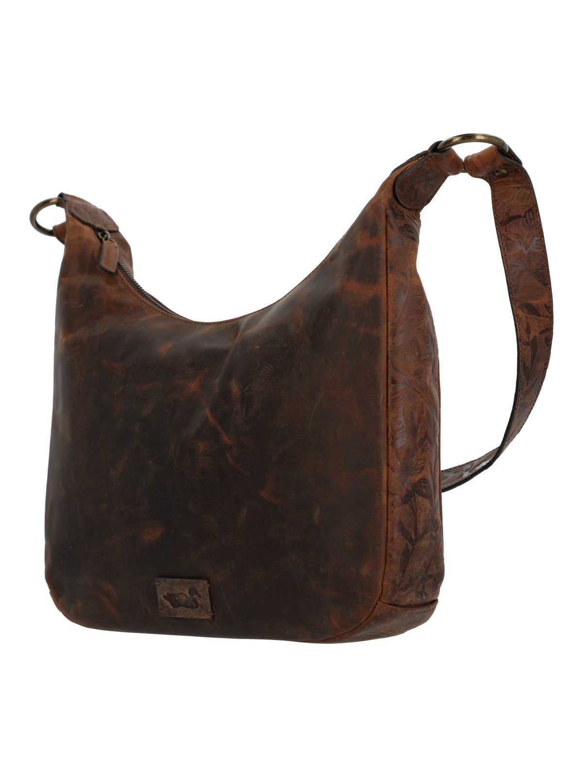 Cartera Cuero Mujer Oh Flowry Hobo Café Rockford