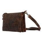 Cartera Cuero Mujer Oh Flowry Cross Café Rockford