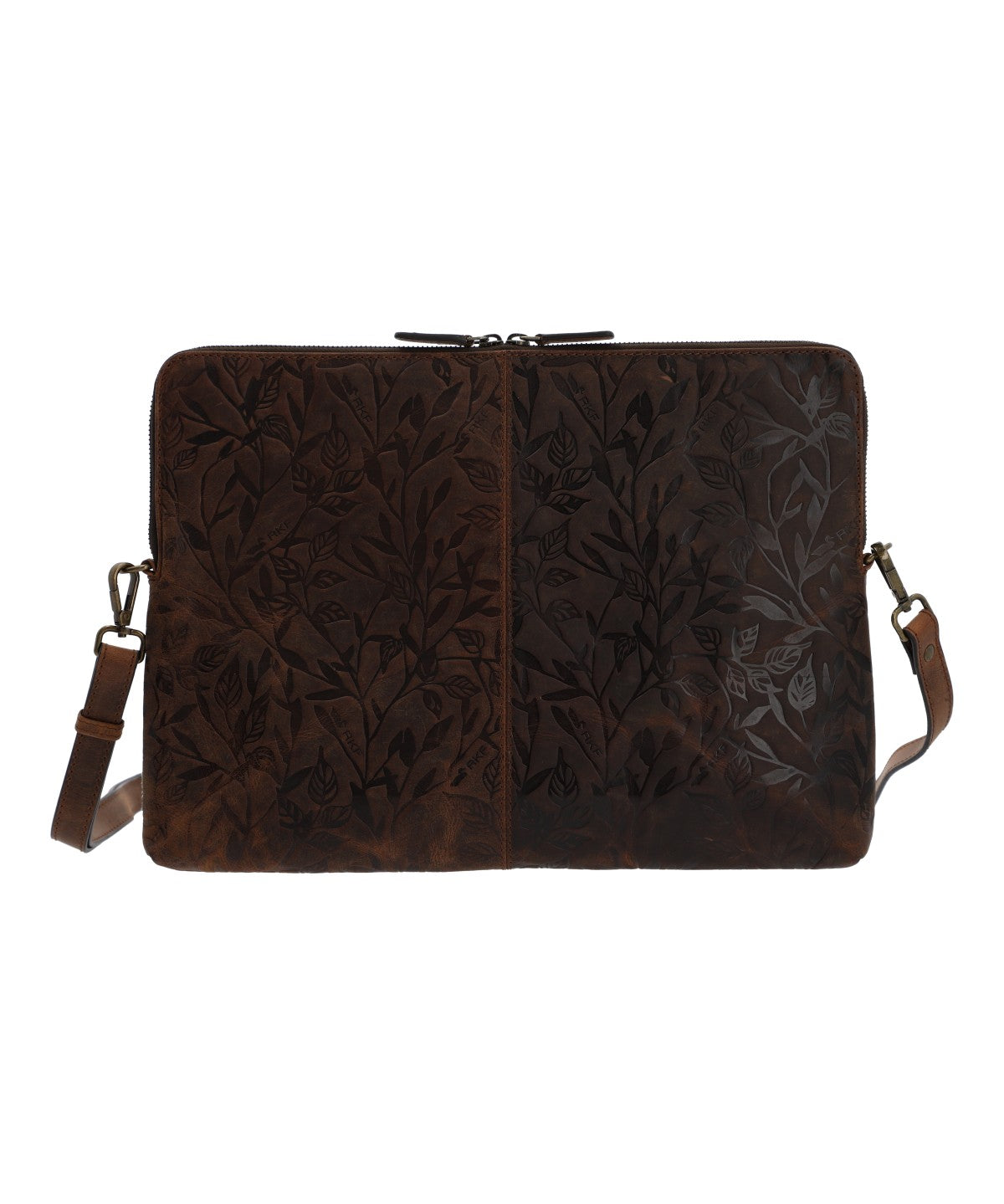 Cartera Cuero Mujer Oh Flowry Case Café Rockford