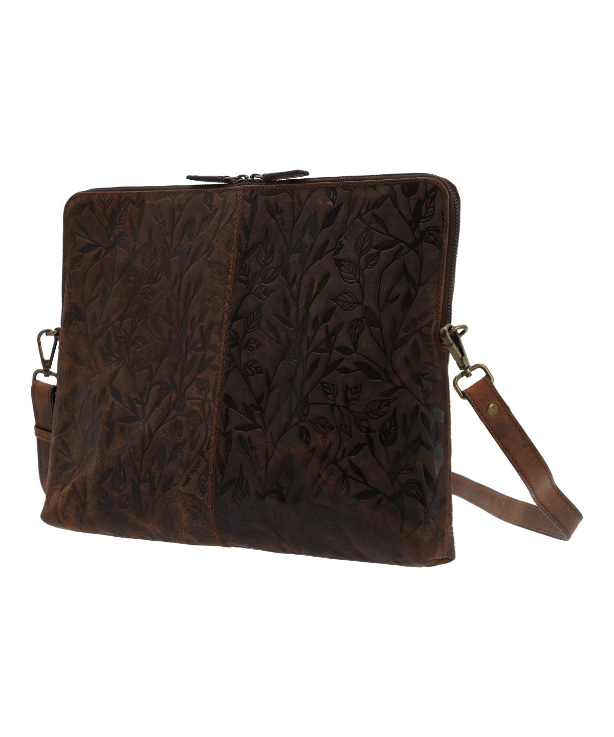 Cartera Cuero Mujer Oh Flowry Case Café Rockford