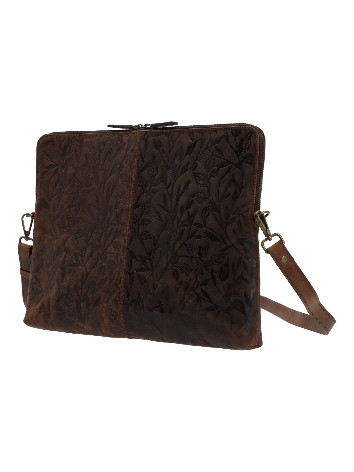 Cartera Cuero Mujer Oh Flowry Case Café Rockford