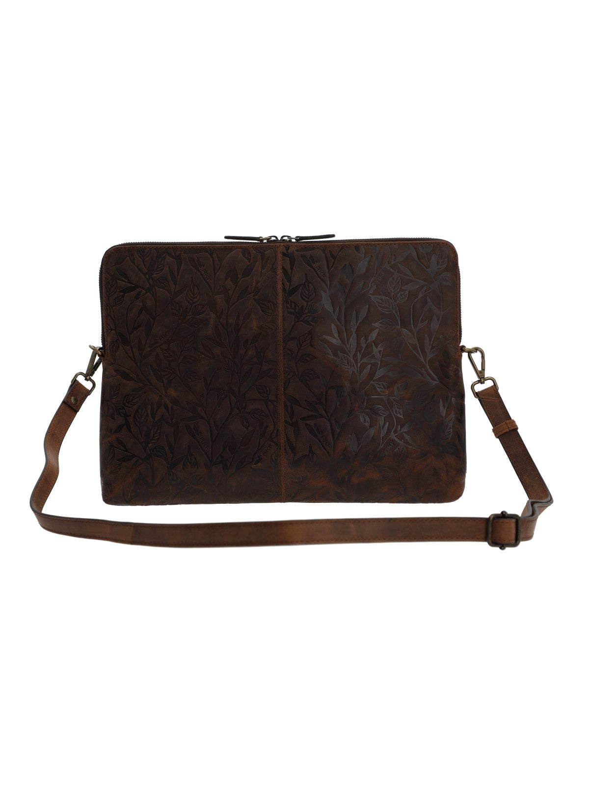 Cartera Cuero Mujer Oh Flowry Case Café Rockford