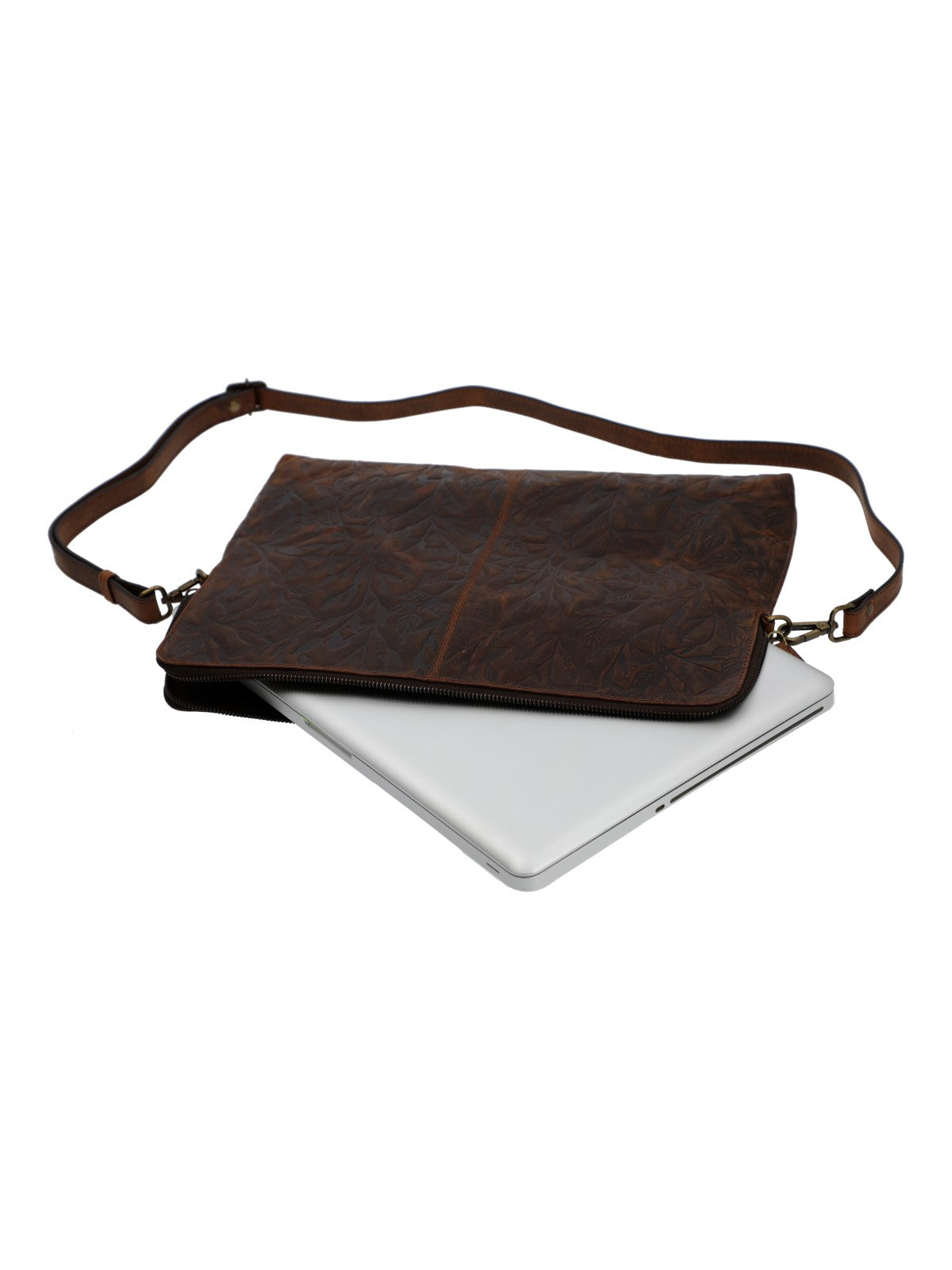 Cartera Cuero Mujer Oh Flowry Case Café Rockford