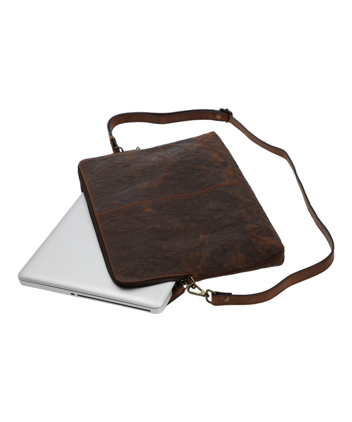 Cartera Cuero Mujer Oh Flowry Case Café Rockford
