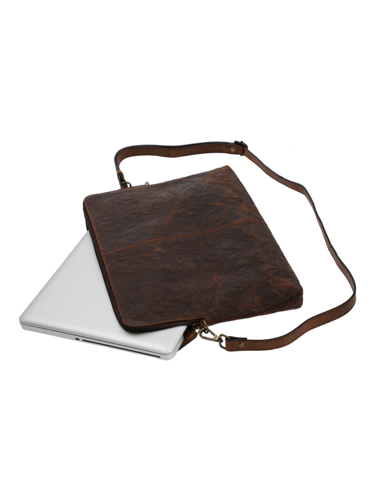 Cartera Cuero Mujer Oh Flowry Case Café Rockford
