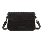 Cartera Cuero Mujer Ws Braided Cross Café Rockford