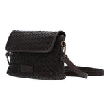 Cartera Cuero Mujer Ws Braided Cross Café Rockford