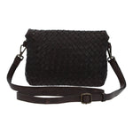 Cartera Cuero Mujer Ws Braided Cross Café Rockford