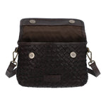 Cartera Cuero Mujer Ws Braided Cross Café Rockford