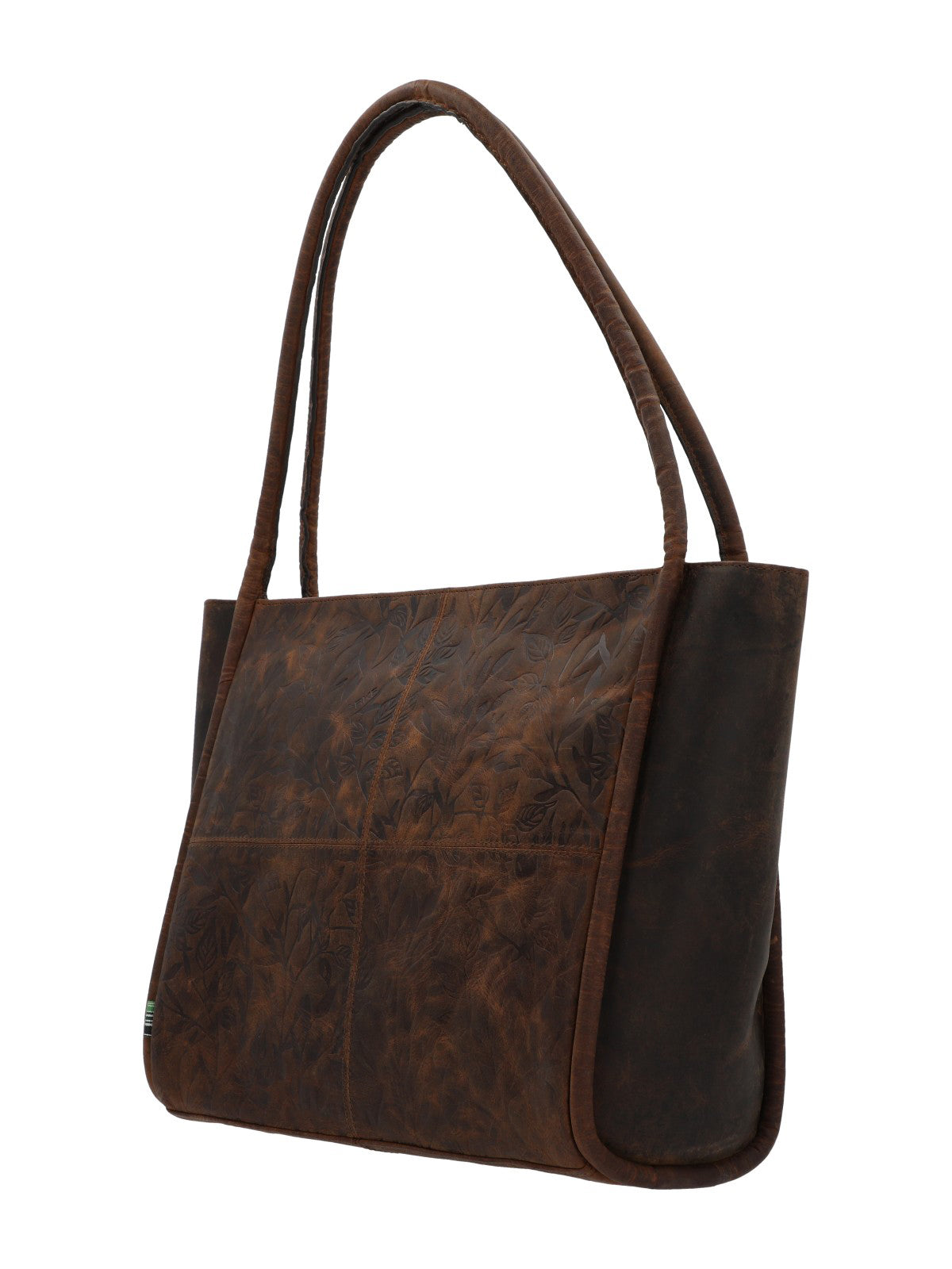 Cartera Cuero Mujer Oh Flowry Tote Café Rockford