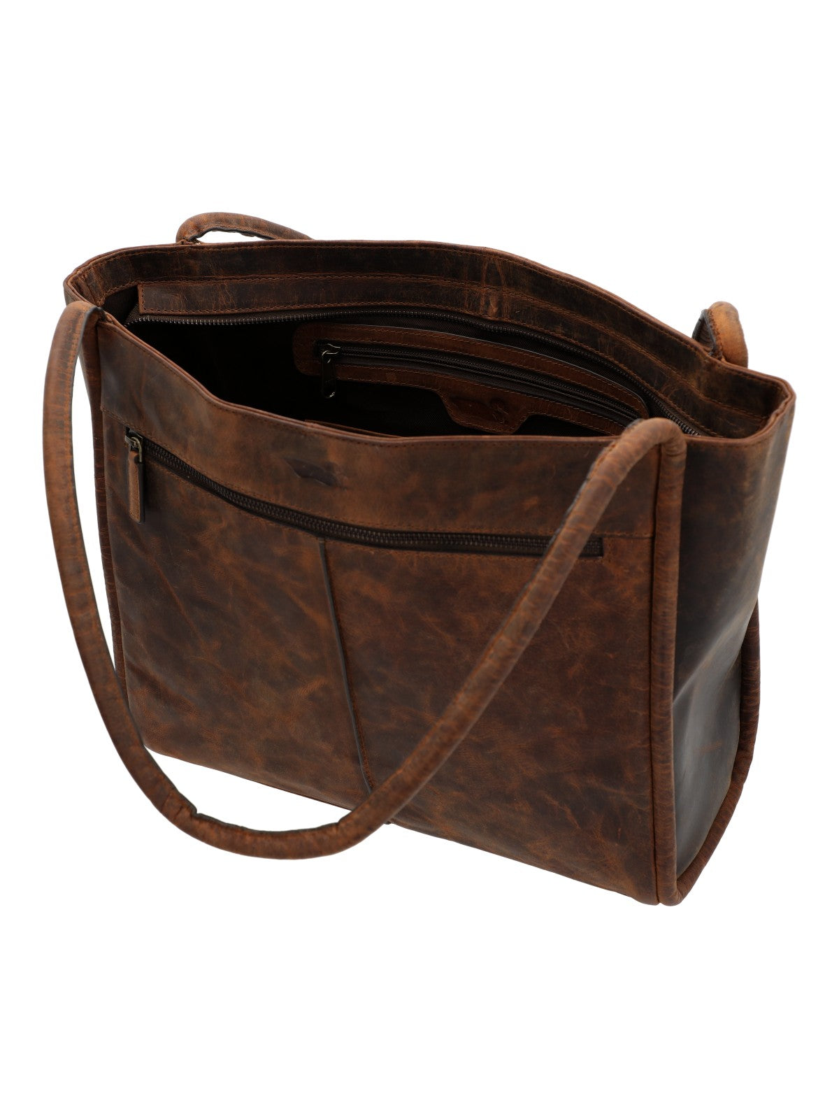 Cartera Cuero Mujer Oh Flowry Tote Café Rockford