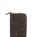 Billetera Cuero Mujer Oh Leaves Wallet Café Rockford