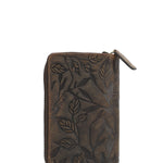 Billetera Cuero Mujer Oh Leaves Wallet Café Rockford