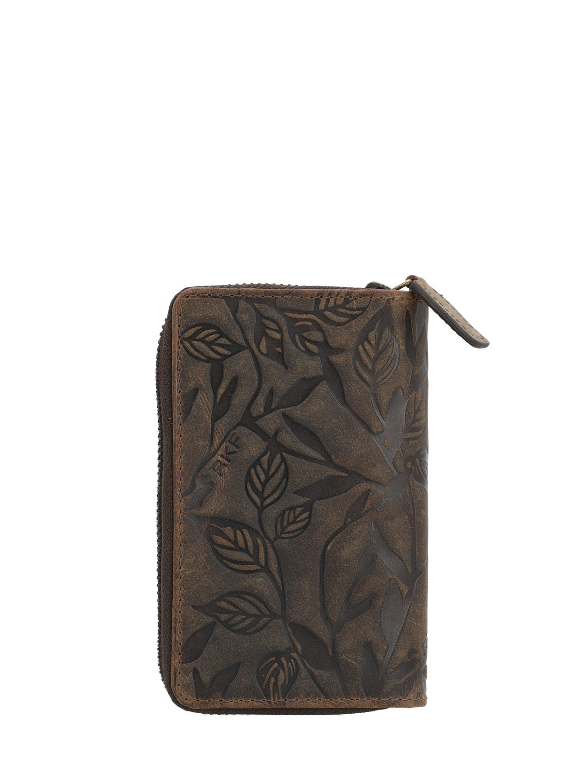 Billetera Cuero Mujer Oh Leaves Wallet Café Rockford