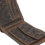 Billetera Cuero Mujer Oh Leaves Bifold Café Rockford