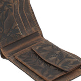 Billetera Cuero Mujer Oh Leaves Bifold Café Rockford