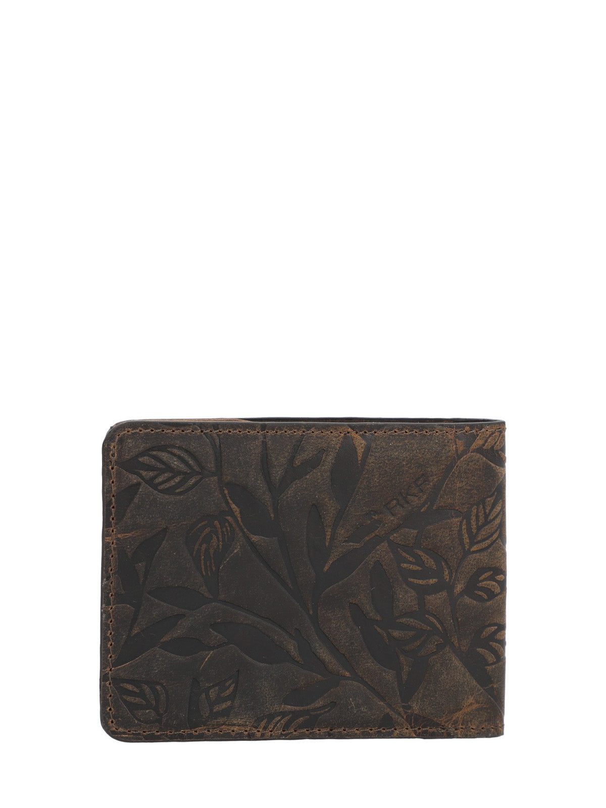 Billetera Cuero Mujer Oh Leaves Bifold Café Rockford