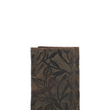 Billetera Cuero Mujer Oh Leaves Trifold Café Rockford