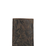 Billetera Cuero Mujer Oh Leaves Trifold Café Rockford
