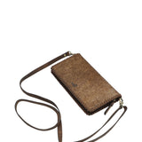 Billetera Cuero Mujer Sz Hair Ziparound Café Rockford