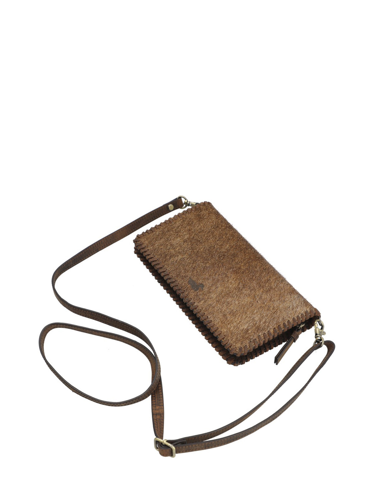 Billetera Cuero Mujer Sz Hair Ziparound Café Rockford