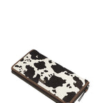 Billetera Cuero Mujer Sz Hair Wallet Café Rockford