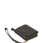 Billetera Cuero Mujer Sz Braid Flap Café Rockford