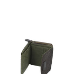 Billetera Cuero Mujer Sz Braid Flap Café Rockford