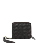 Billetera Cuero Mujer Sz Braid Flap Café Rockford