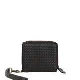Billetera Cuero Mujer Sz Braid Flap Café Rockford