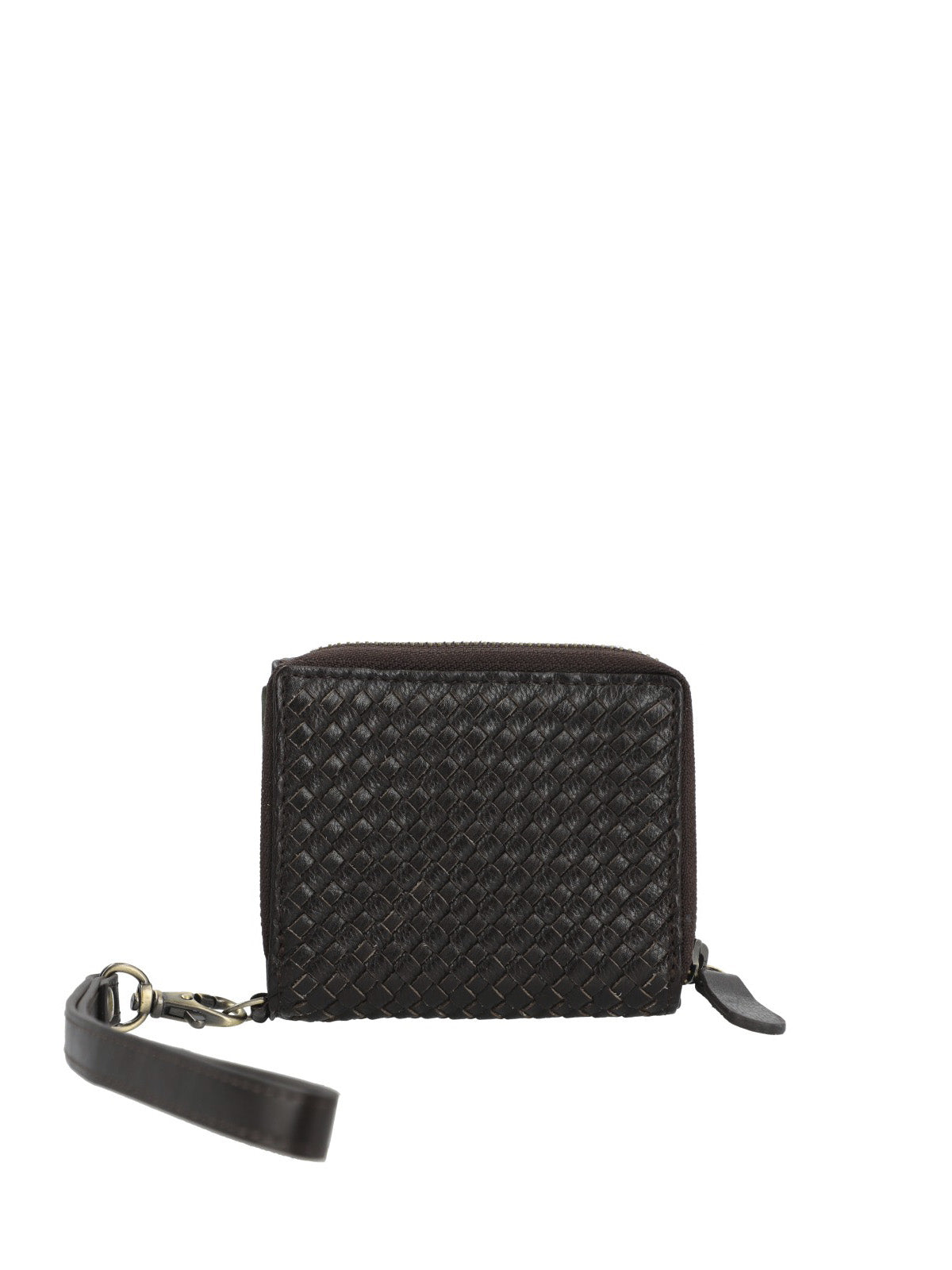 Billetera Cuero Mujer Sz Braid Flap Café Rockford