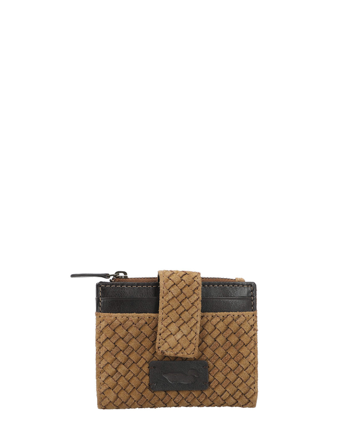 Billetera Cuero Mujer Sz Braid Bifold Tan Rockford