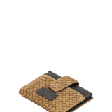 Billetera Cuero Mujer Sz Braid Bifold Tan Rockford