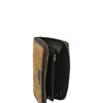 Billetera Cuero Mujer Sz Braid Zip Tan Rockford