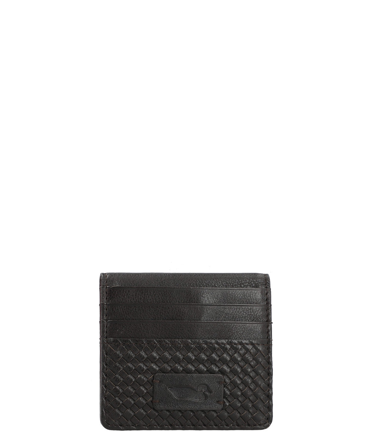 Tarjetero Cuero Mujer Sz Braid Cardholder Café Rockford