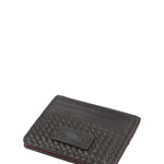 Tarjetero Cuero Mujer Sz Braid Cardholder Café Rockford
