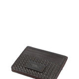 Tarjetero Cuero Mujer Sz Braid Cardholder Café Rockford
