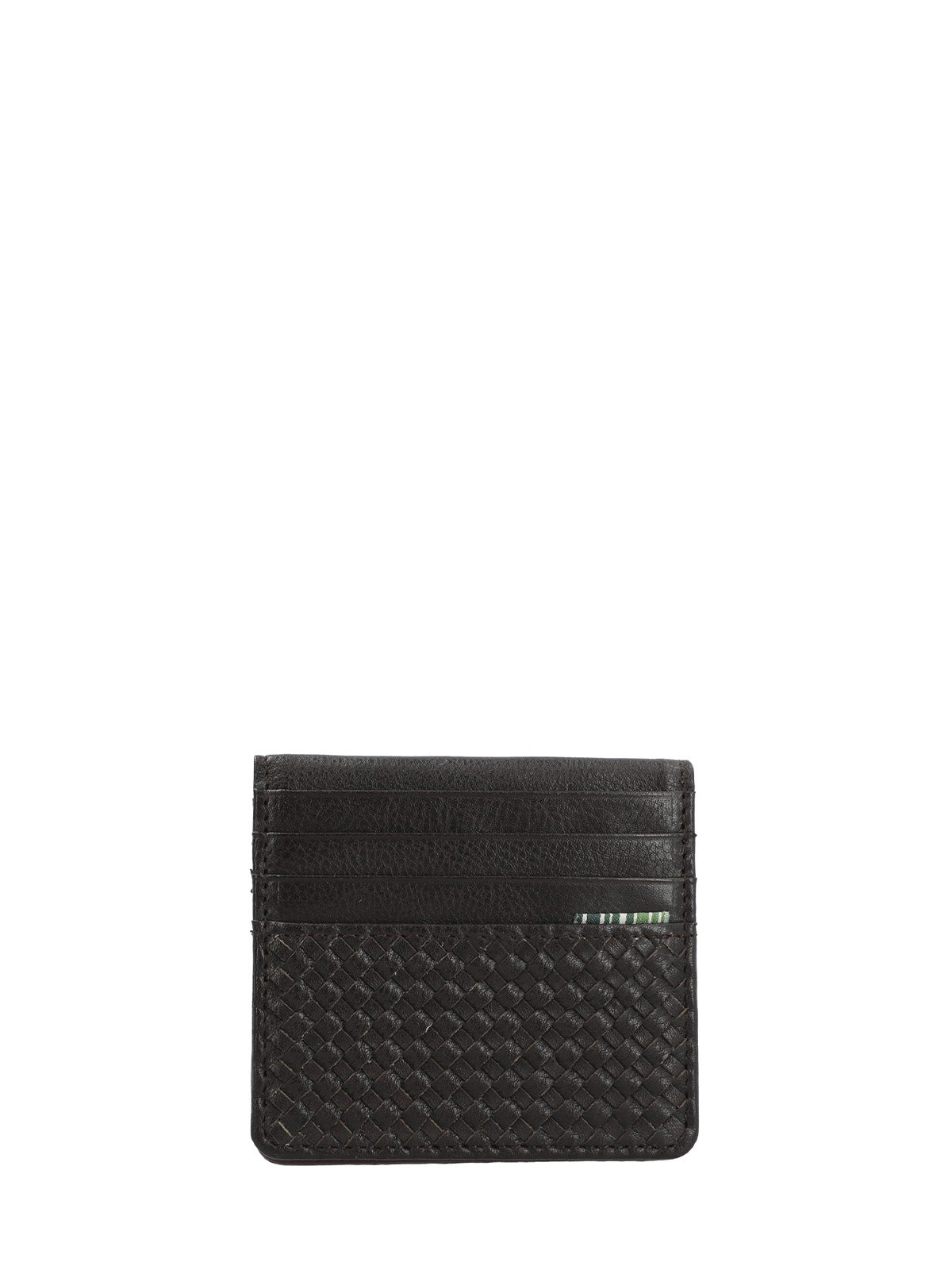 Tarjetero Cuero Mujer Sz Braid Cardholder Café Rockford