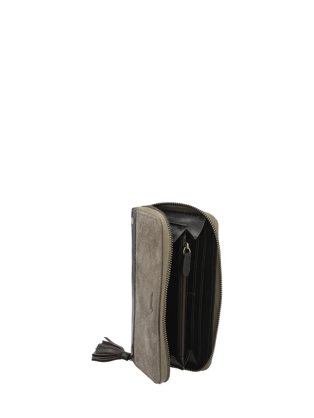 Billetera Cuero Mujer Sz Shaw Wallet Gris Rockford