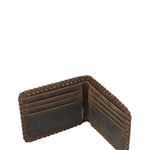 Billetera Cuero Mujer Sz Hair Bifold Café Rockford