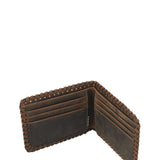 Billetera Cuero Mujer Sz Hair Bifold Café Rockford