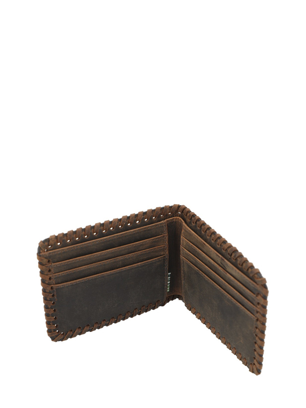 Billetera Cuero Mujer Sz Hair Bifold Café Rockford