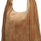 Cartera Cuero Mujer Leann Hobo Caramelo Rockford