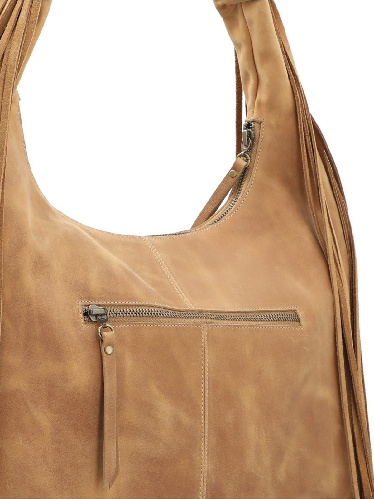 Cartera Cuero Mujer Leann Hobo Caramelo Rockford