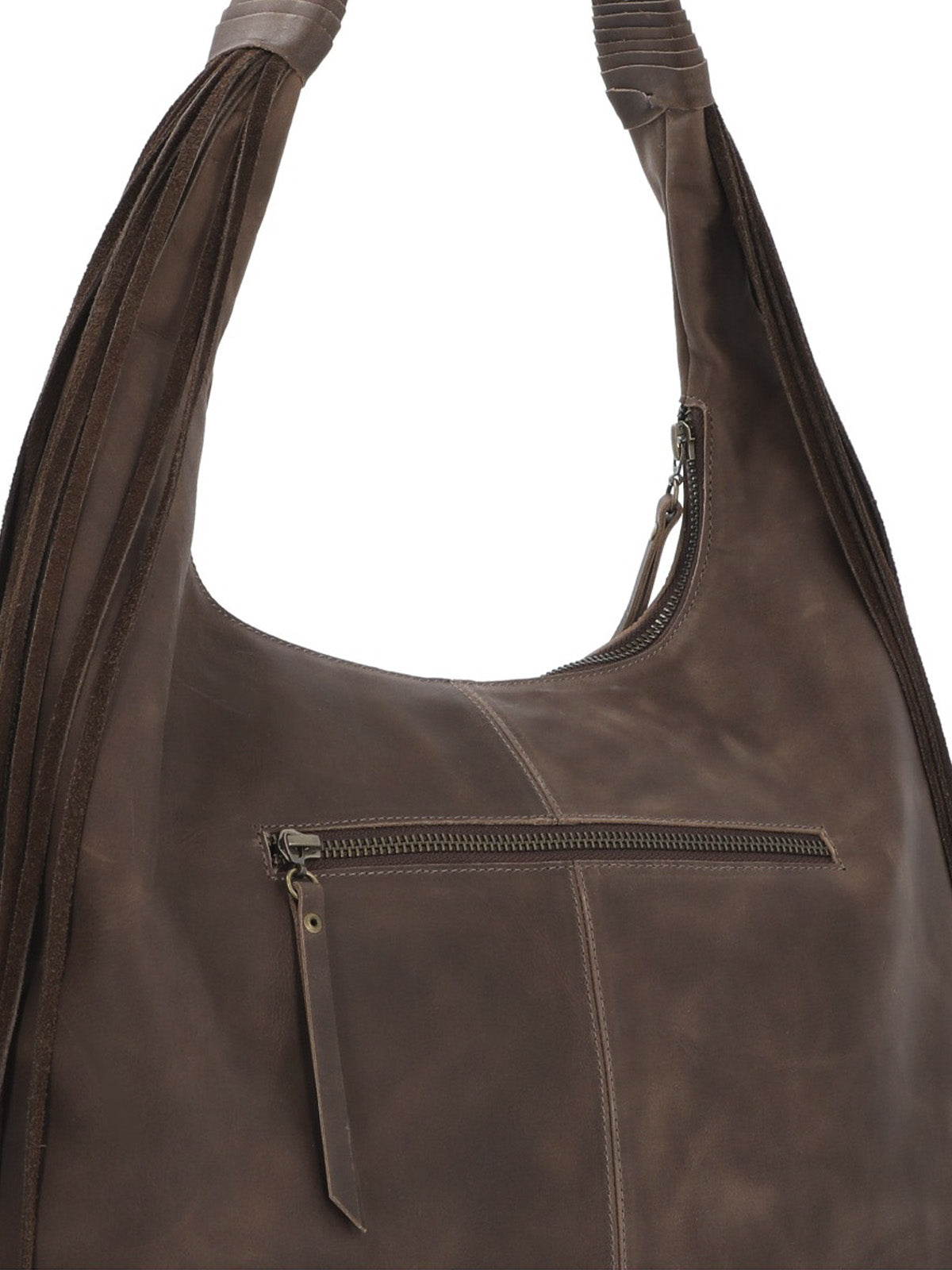 Cartera Cuero Mujer Leann Hobo Chocolate Rockford