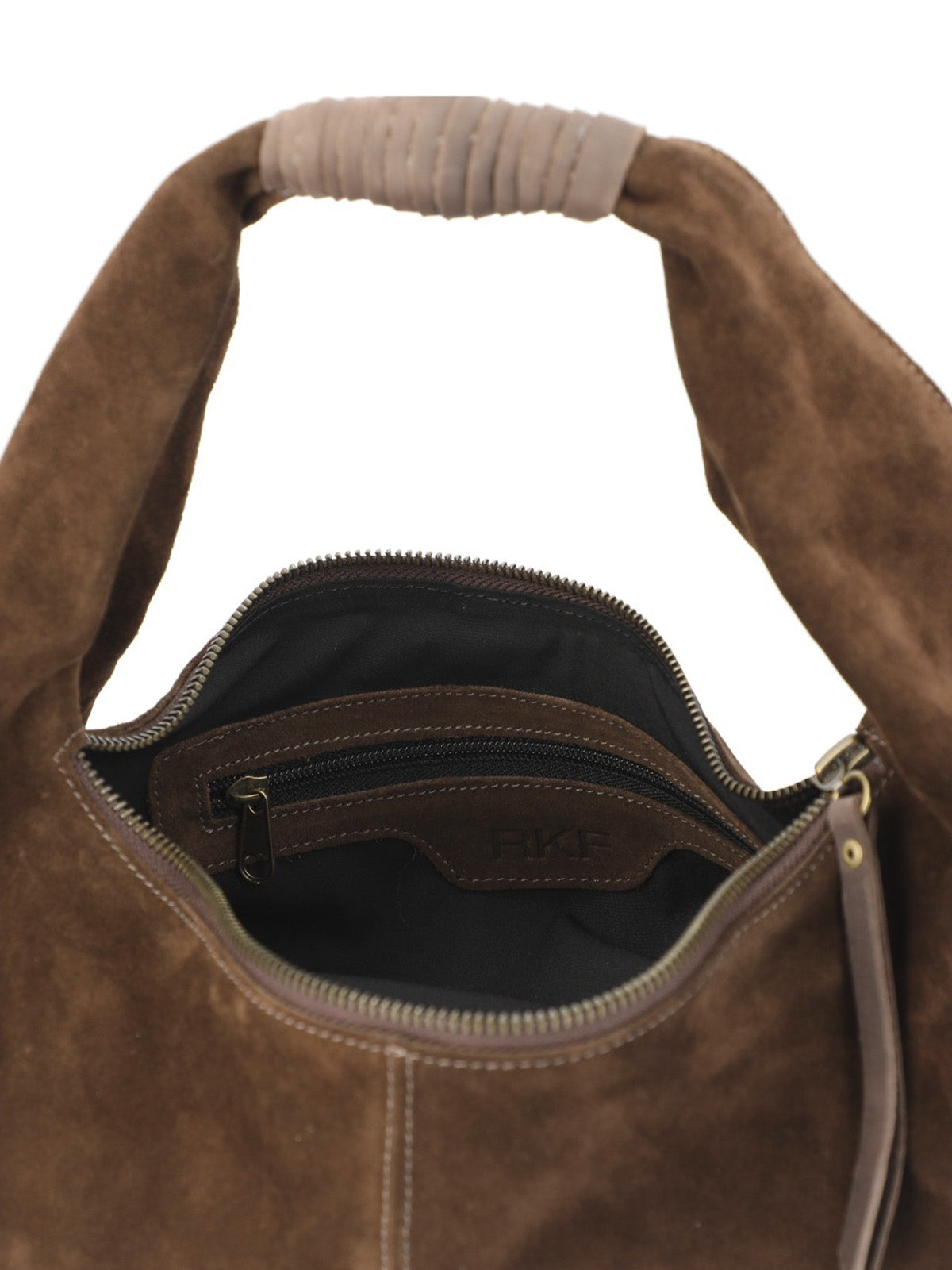 Cartera Cuero Mujer Lauren Hobo Chocolate Rockford